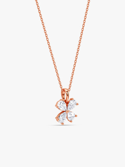 Rose Gold Liliane Pendant With Link Chain