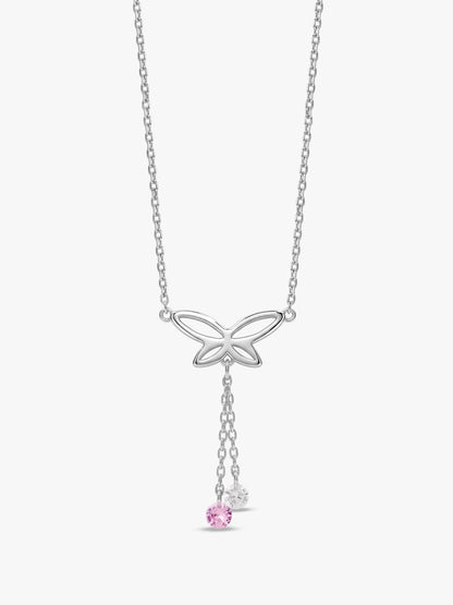 Silver Lepida Spark Lariat Necklace