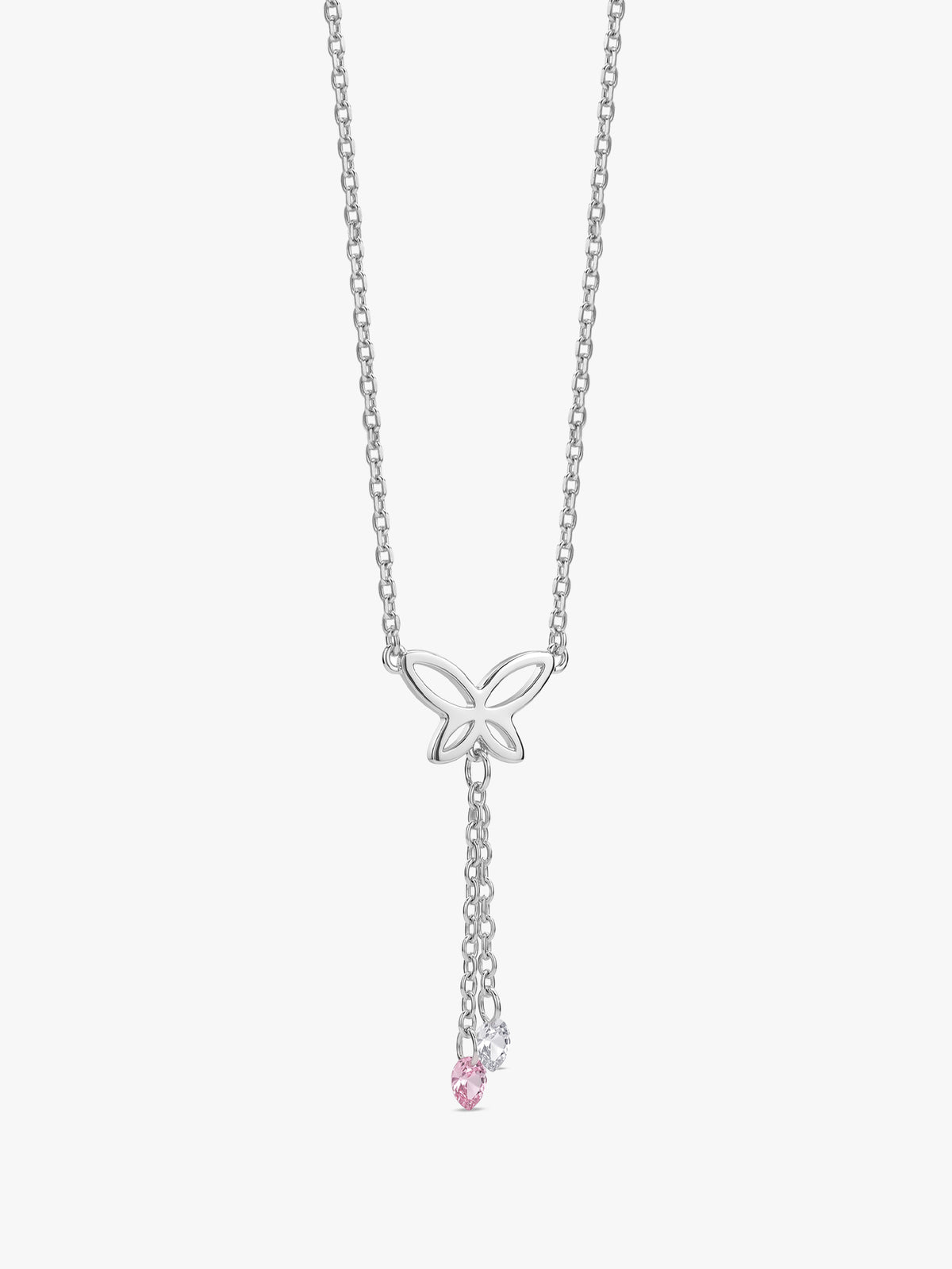 Silver Lepida Spark Lariat Necklace