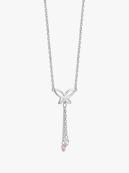 Silver Lepida Spark Lariat Necklace