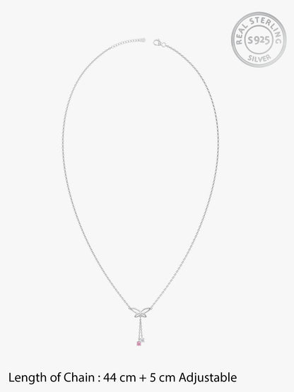 Silver Lepida Spark Lariat Necklace