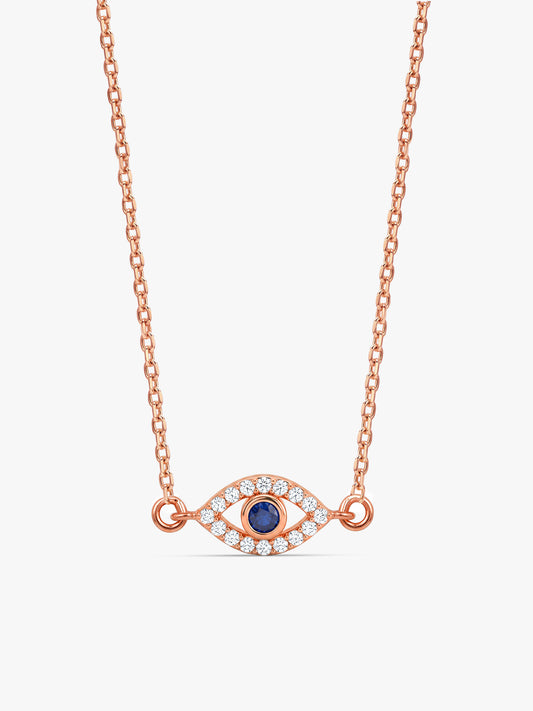 Rose Gold Guardian Evil Eye Necklace