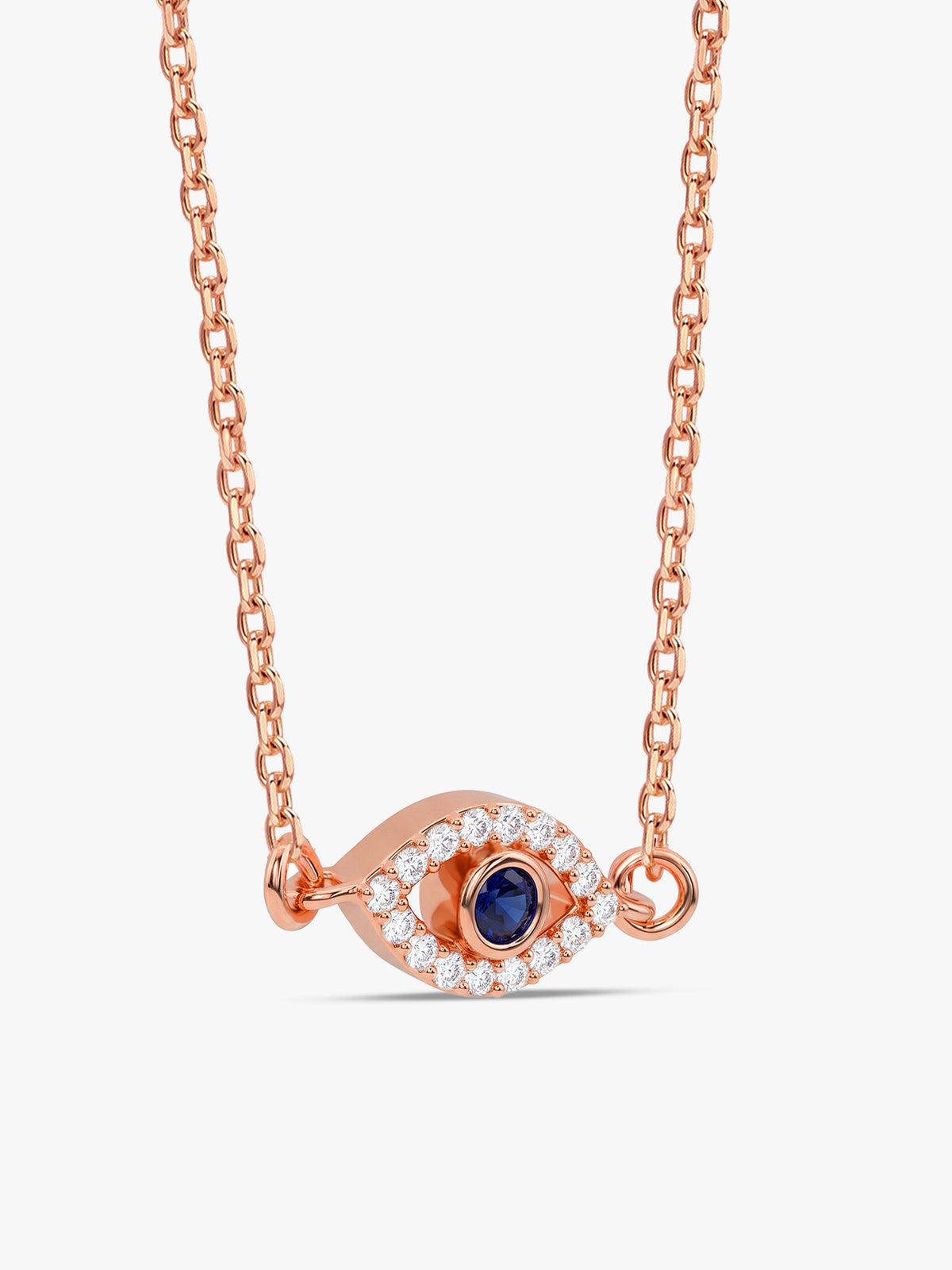 Rose Gold Guardian Evil Eye Necklace