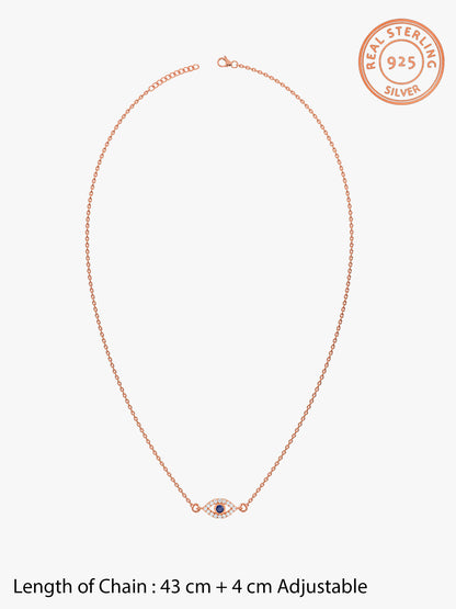 Rose Gold Guardian Evil Eye Necklace