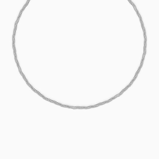 Silver Rope Hasli Necklace