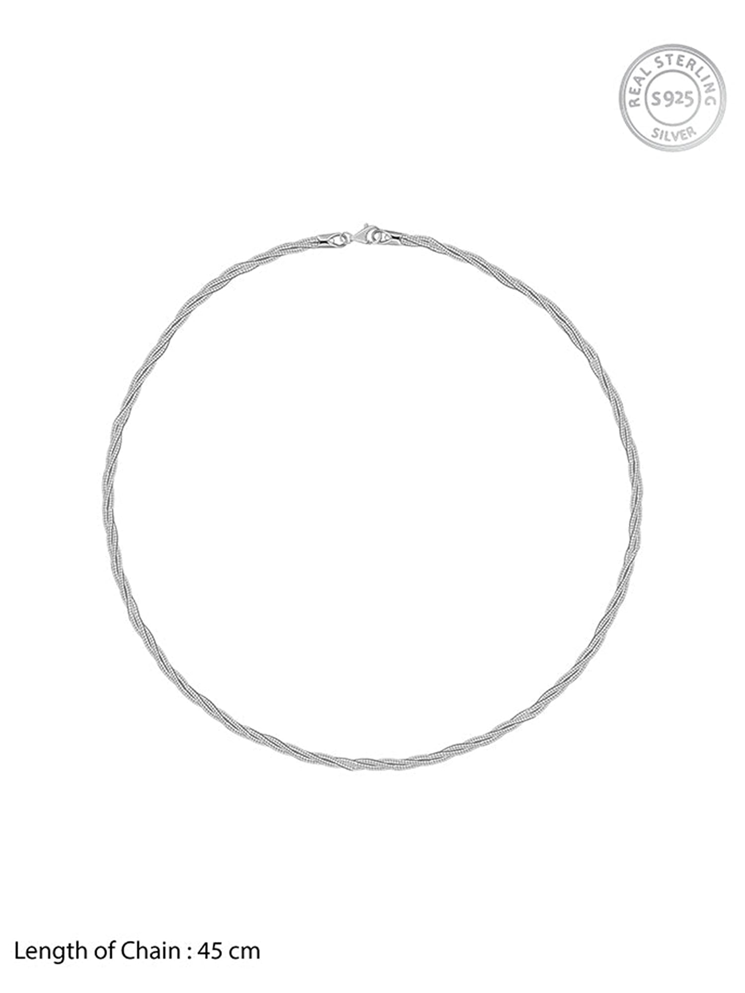Silver Rope Hasli Necklace