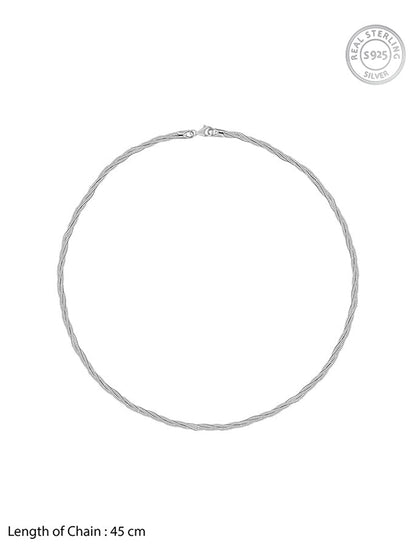 Silver Rope Hasli Necklace