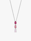 Silver Vibrant Drops Necklace