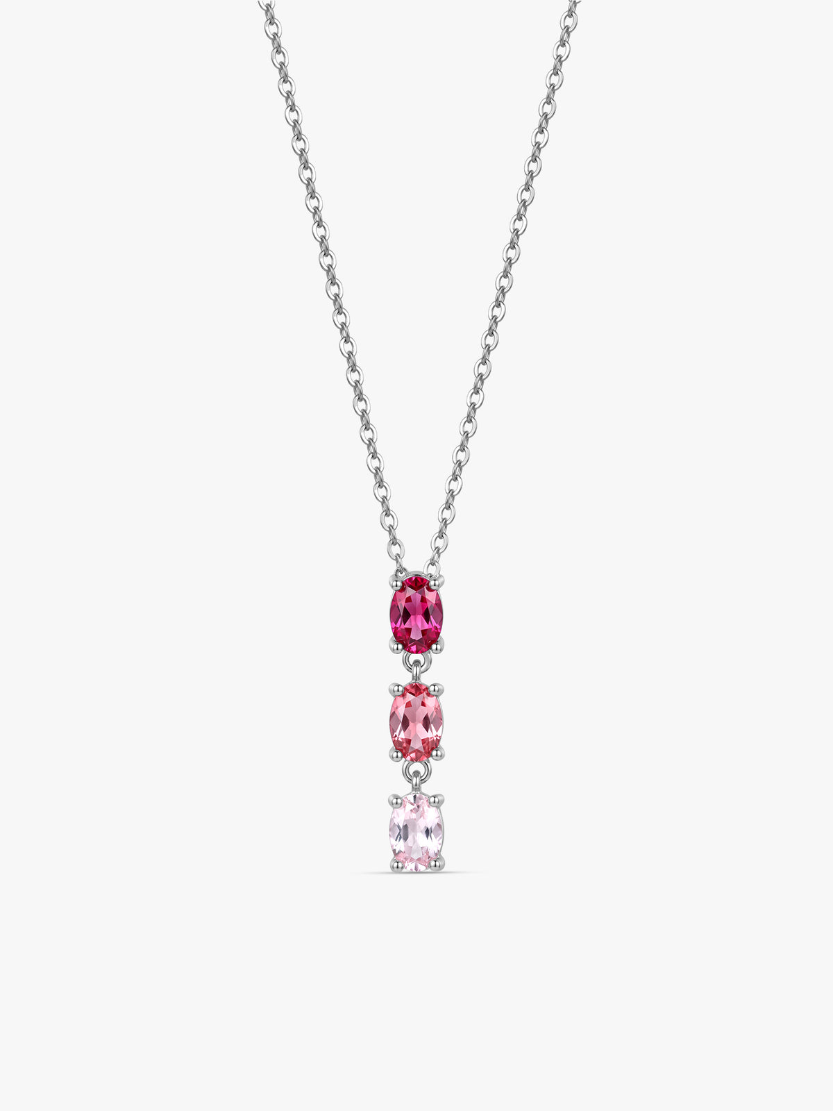 Silver Vibrant Drops Necklace