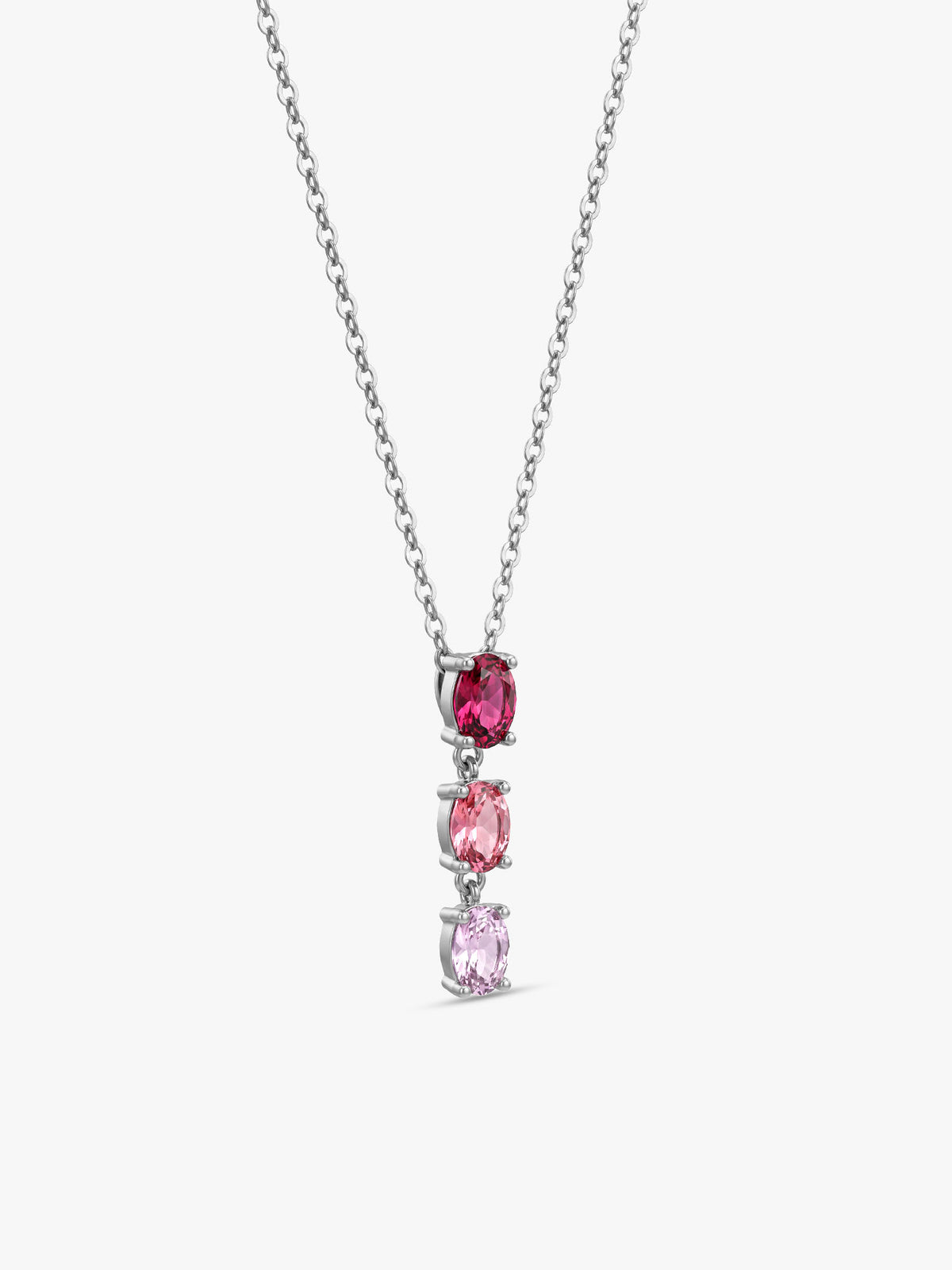 Silver Vibrant Drops Necklace