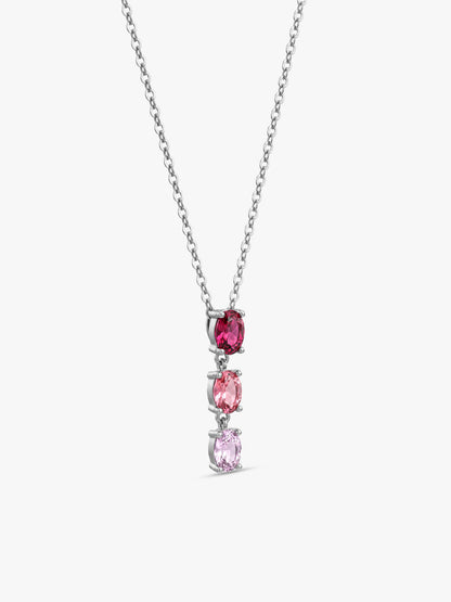 Silver Vibrant Drops Necklace