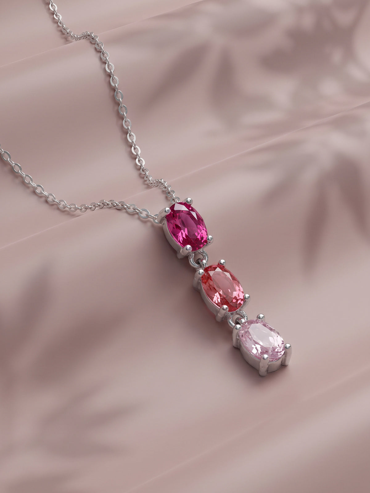 Silver Vibrant Drops Necklace