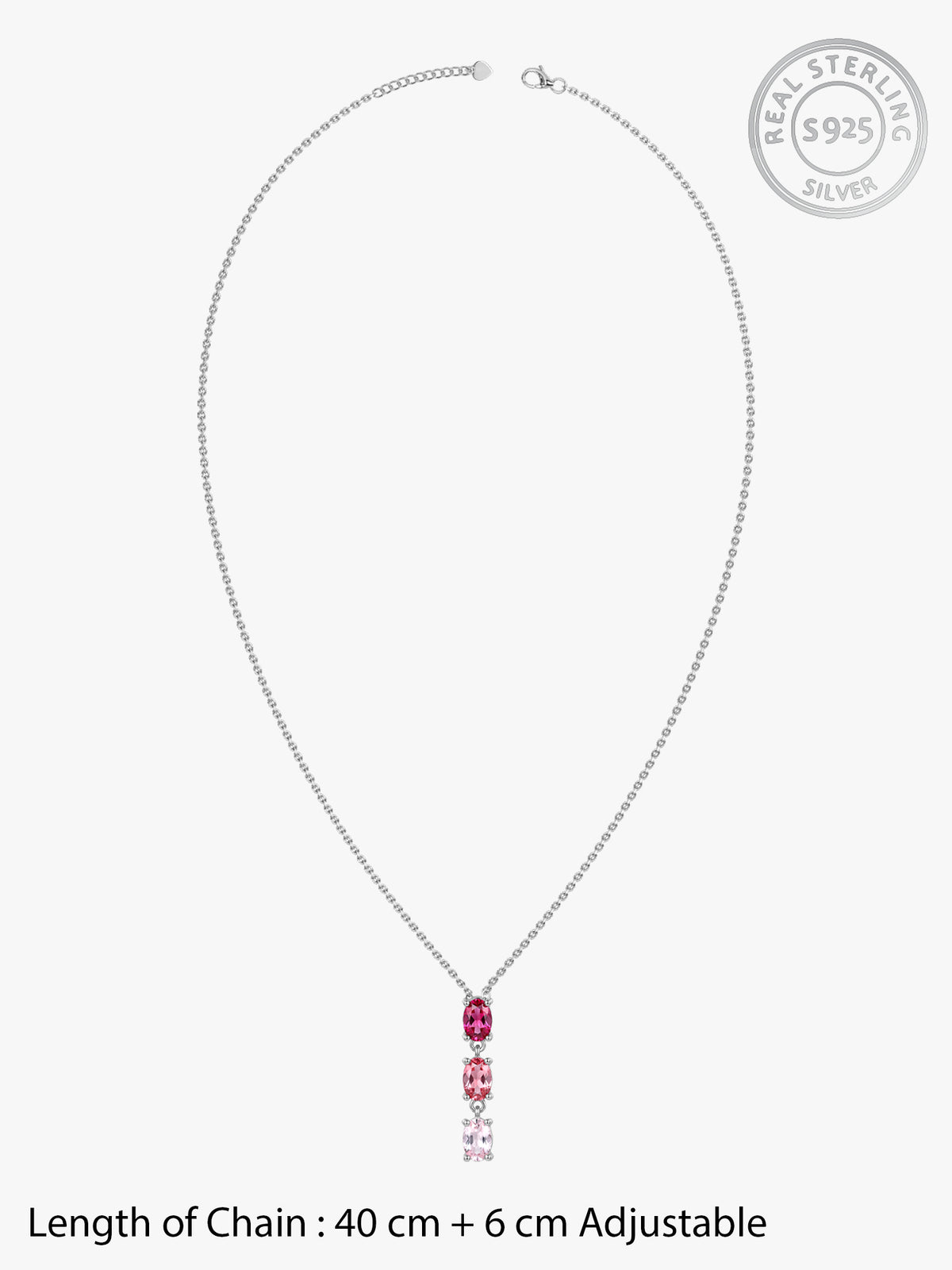 Silver Vibrant Drops Necklace