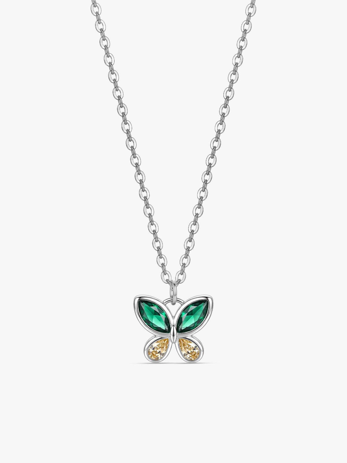 Silver Dazzling Flutter Necklace