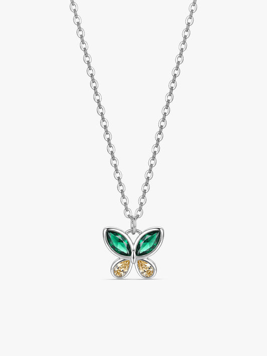 Silver Dazzling Flutter Necklace