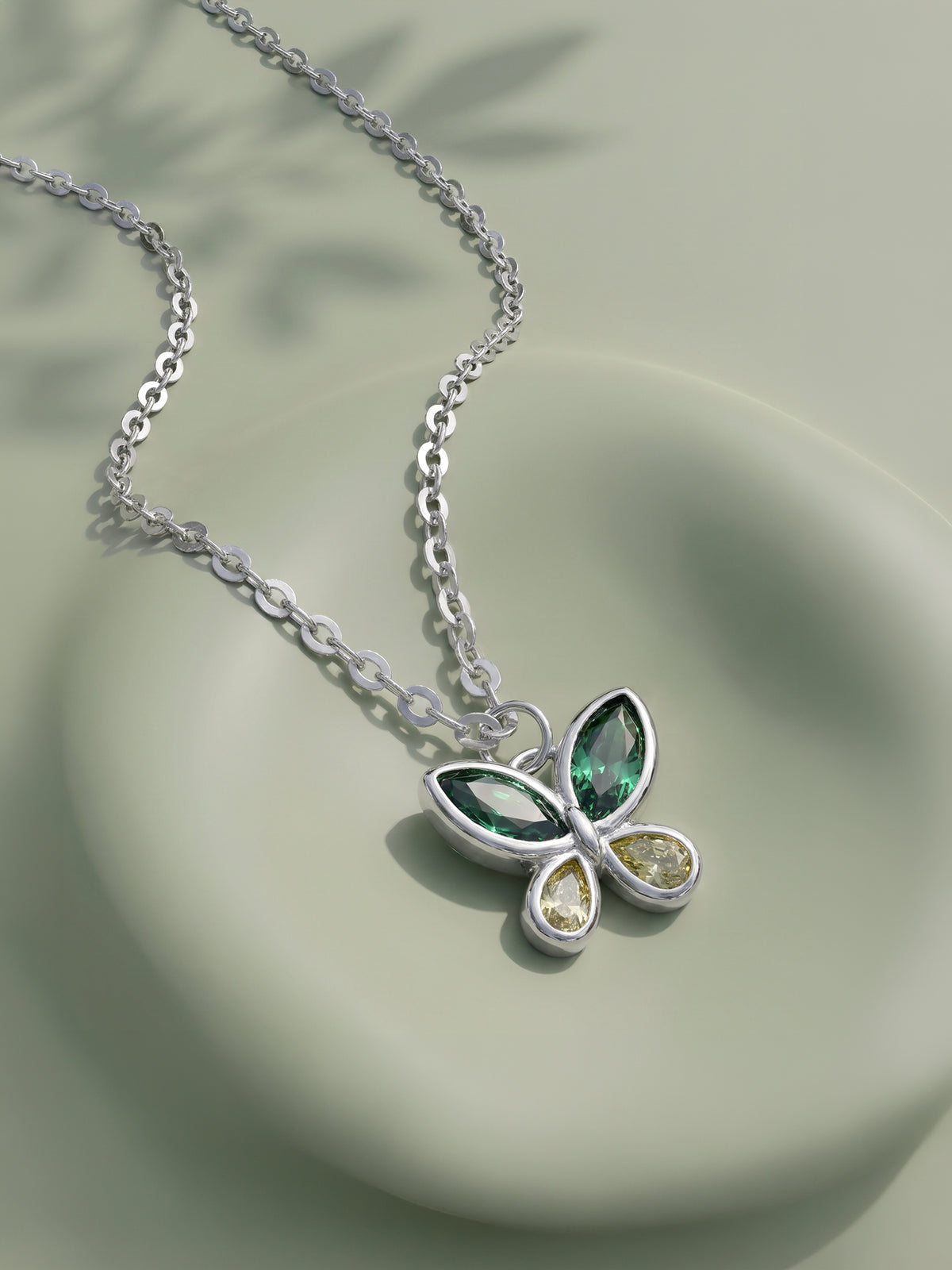 Silver Dazzling Flutter Necklace