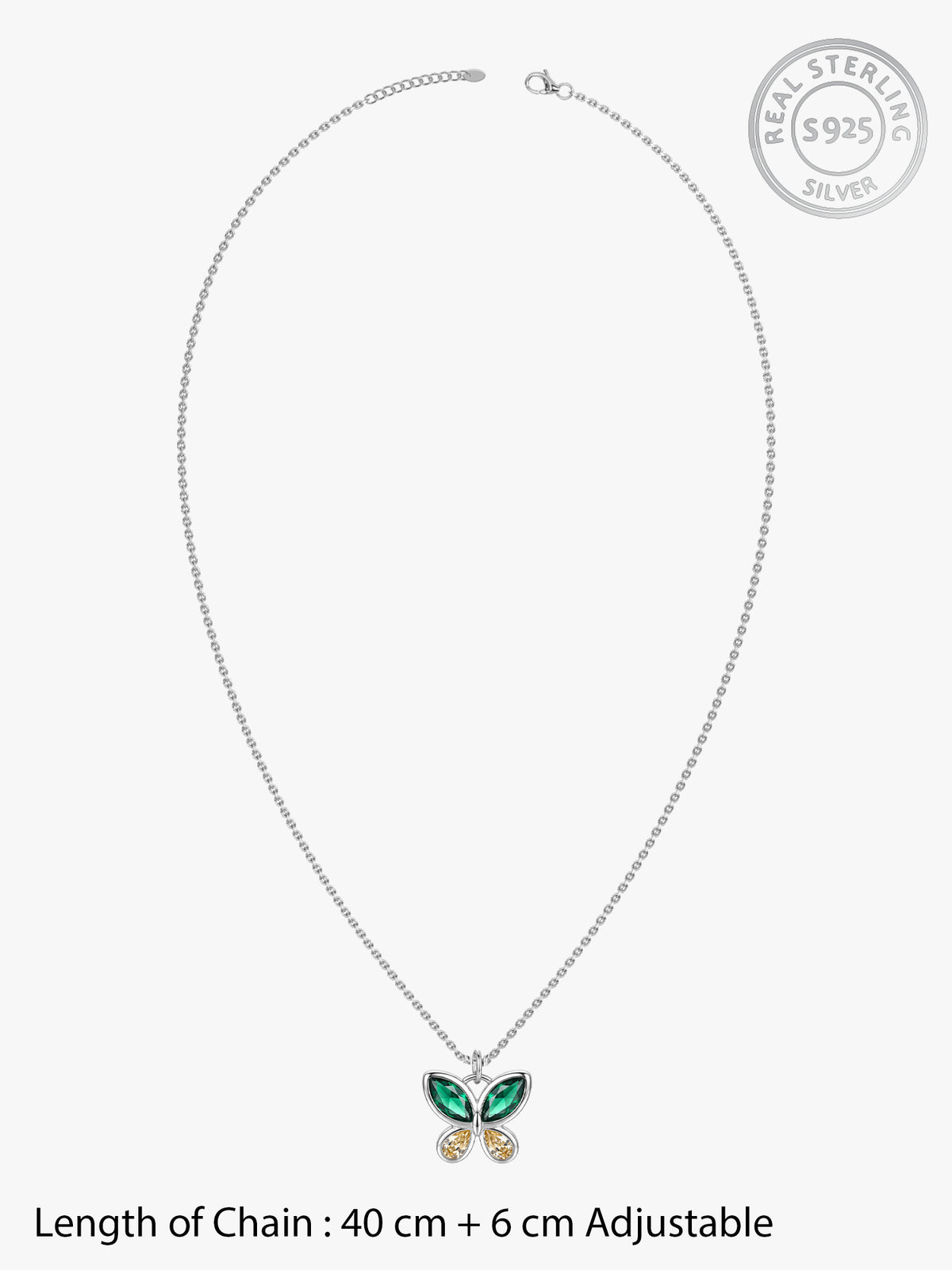 Silver Dazzling Flutter Necklace