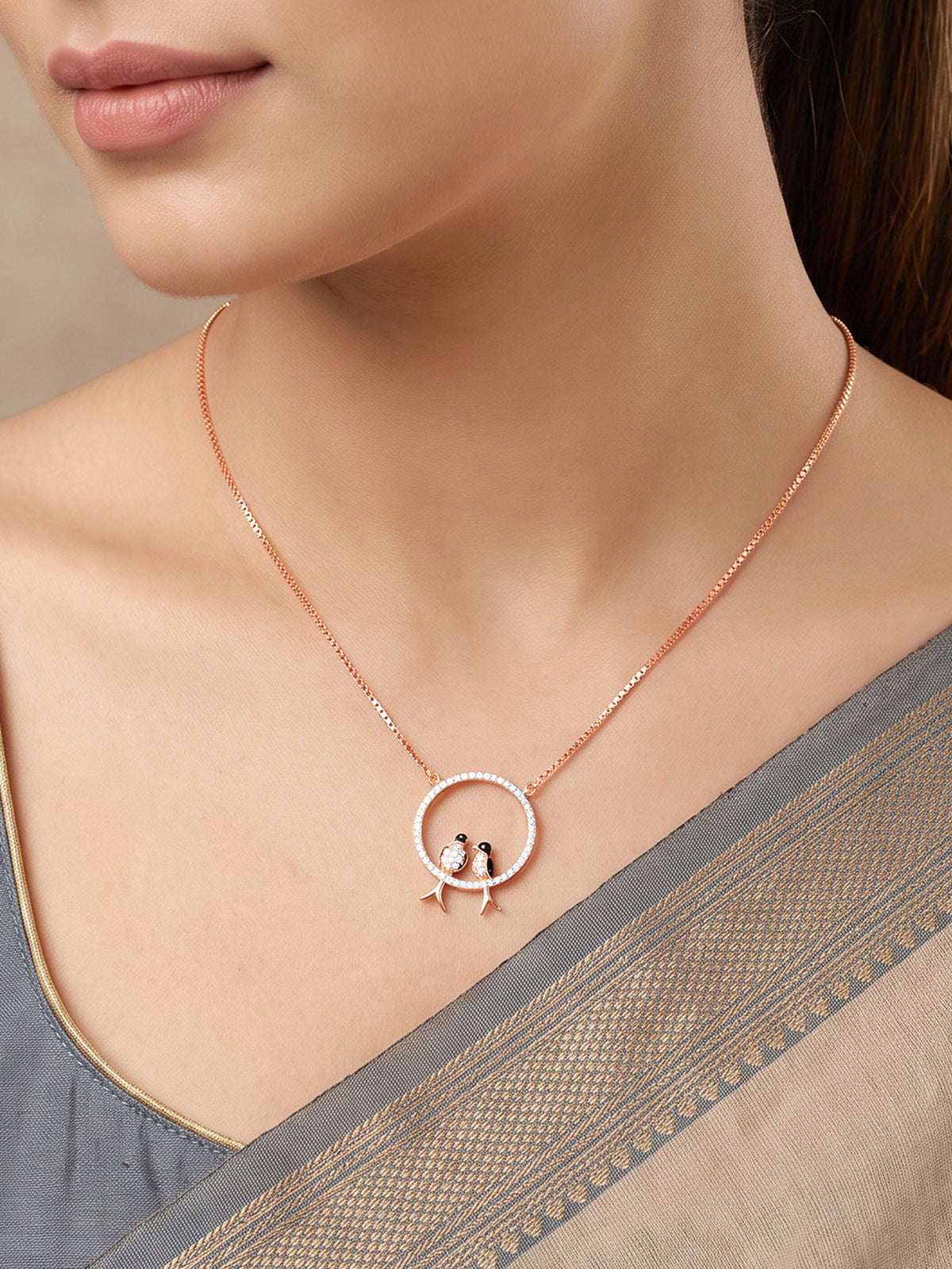 Rose Gold Tortorella Necklace