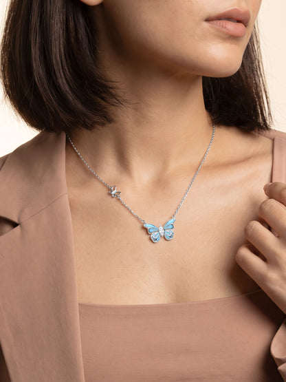 Silver Royal Butterfly Necklace