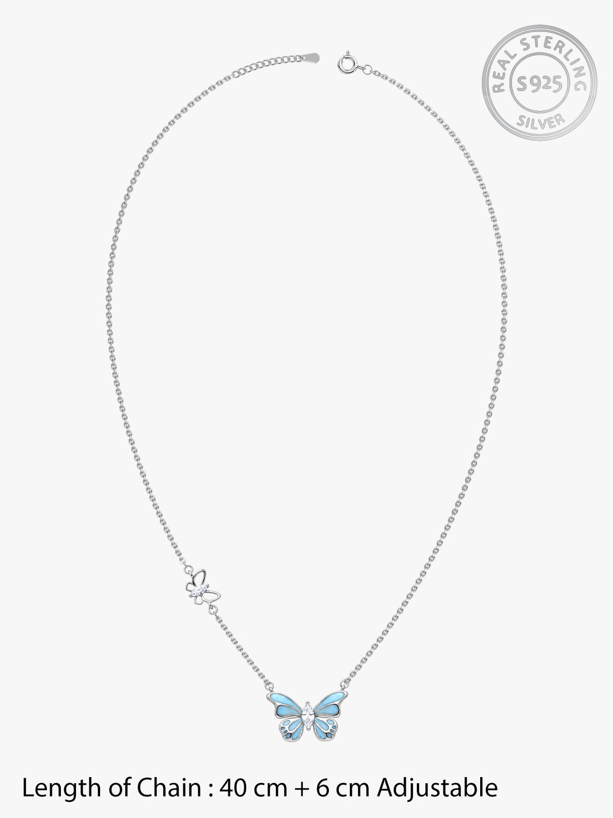 Silver Royal Butterfly Necklace