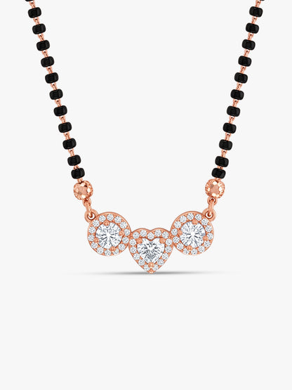 Rose Gold Triple Spark Mangalsutra