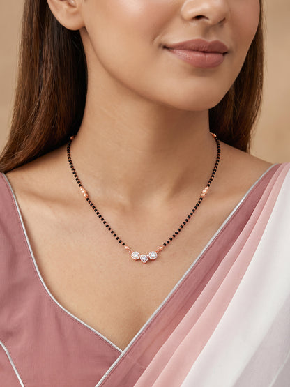 Rose Gold Triple Spark Mangalsutra