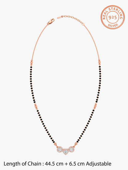 Rose Gold Triple Spark Mangalsutra