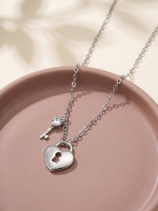 Silver Heartfelt Necklace