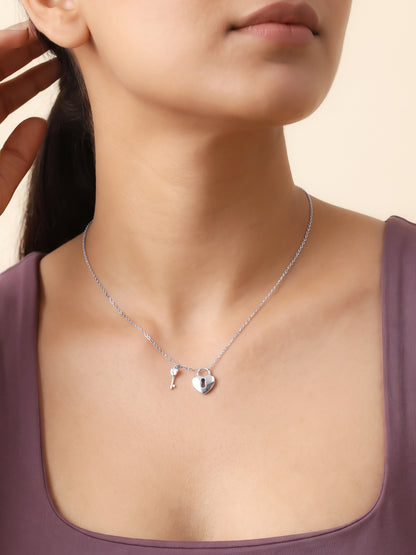 Silver Heartfelt Necklace