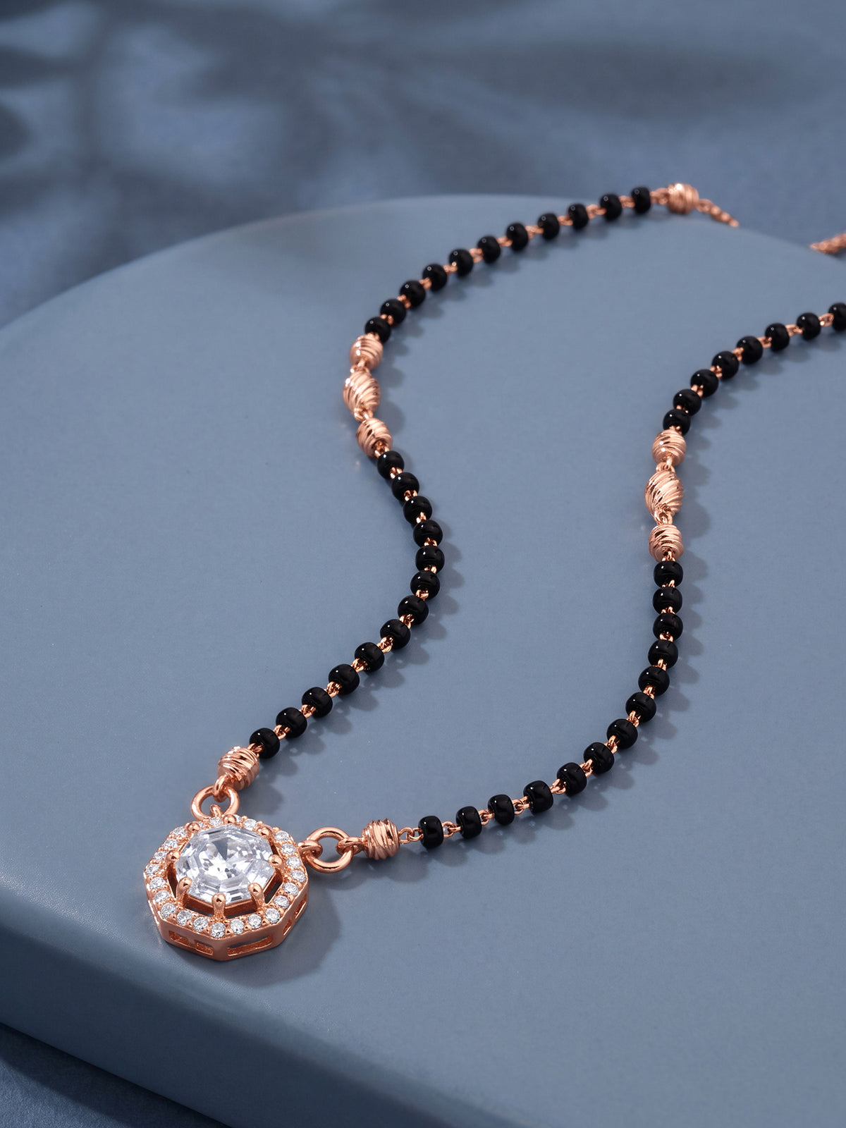 Rose Gold Midnight Radiance Mangalsutra