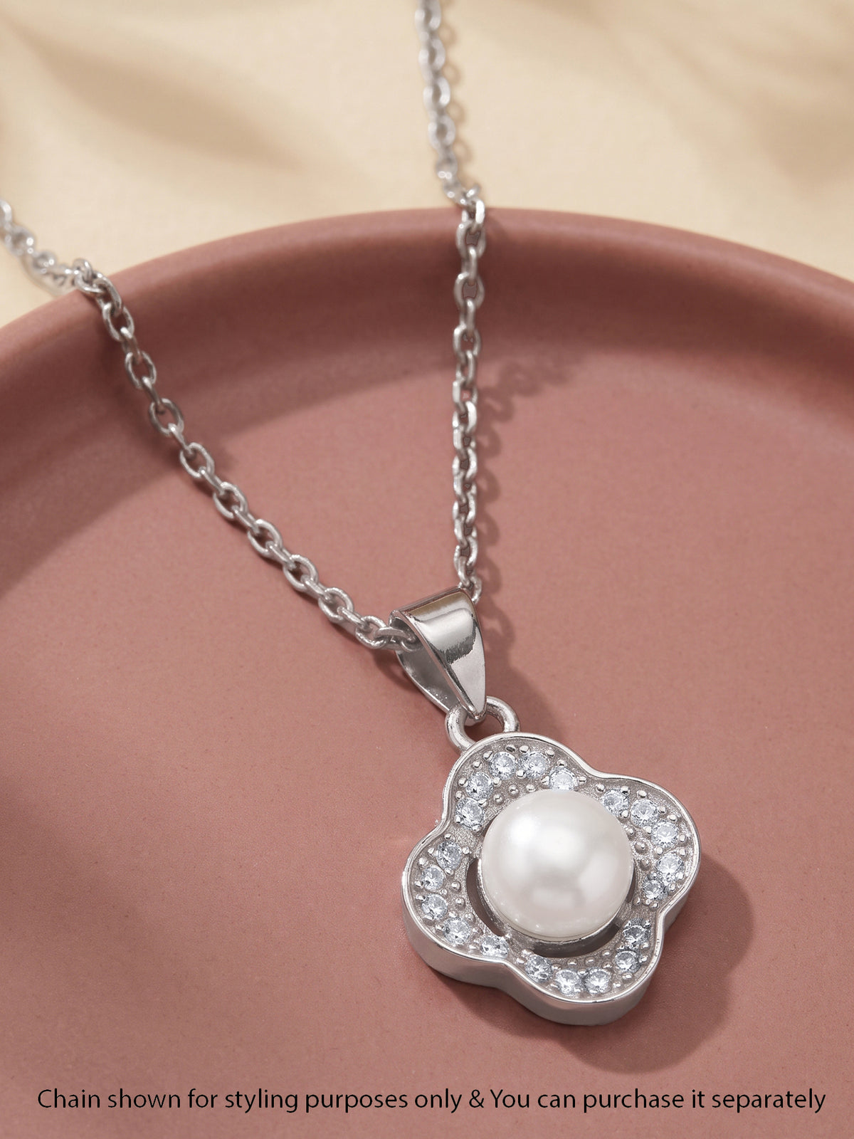 Silver Veronica Pearl Pendant