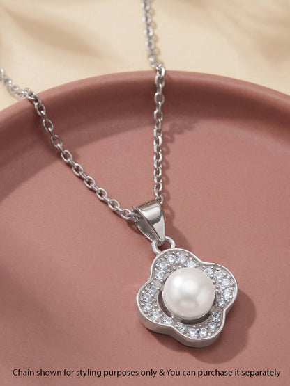 Silver Veronica Pearl Pendant