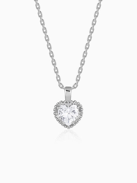 Silver 4Ever Pendant With Link Chain
