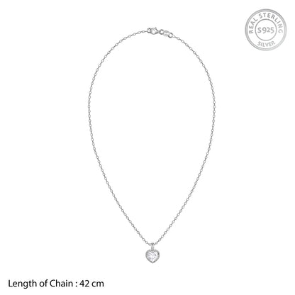 Silver 4Ever Pendant With Link Chain