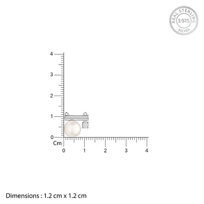 Silver Bar Pearl Necklace