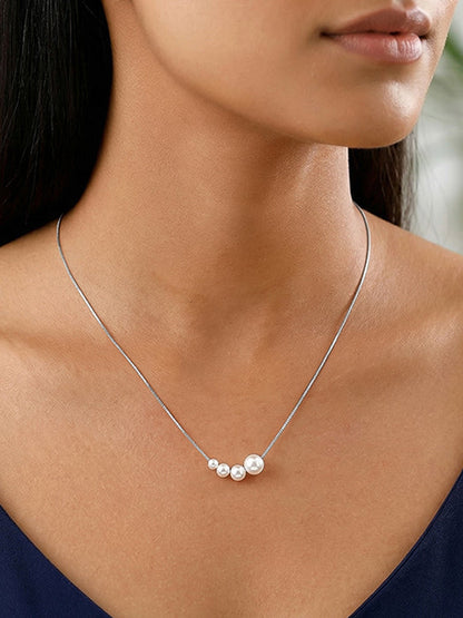 Silver South Sea Pearls Necklace