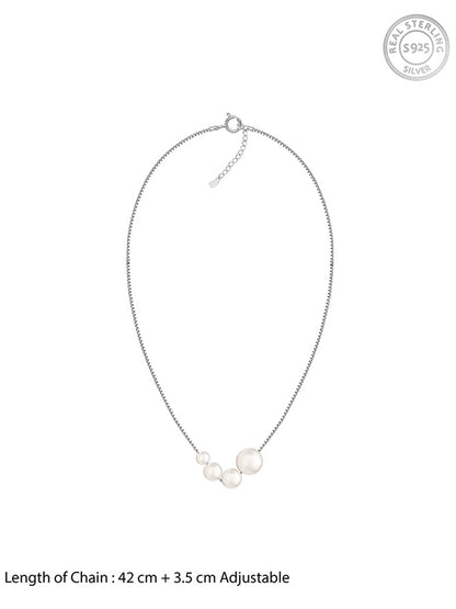 Silver South Sea Pearls Necklace