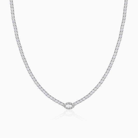 Silver Classic Tennis Necklace