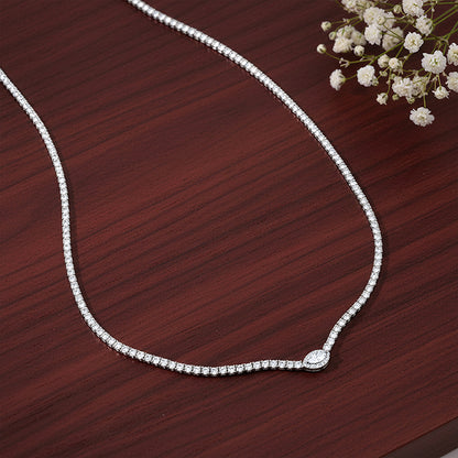 Silver Classic Tennis Necklace