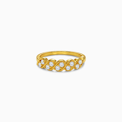 Golden Twisted Sparkle Ring (Size 12)