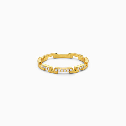 Golden Classic Steps Ring (Size 12)