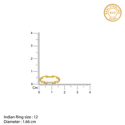 Golden Classic Steps Ring (Size 12)