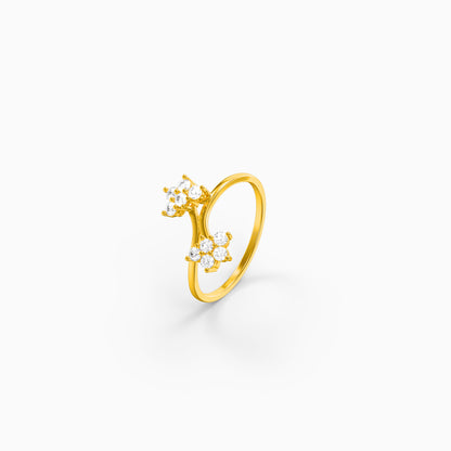 Golden Starlet Bloom Ring (Size 12)