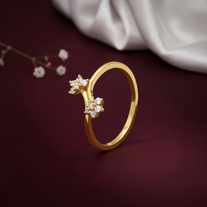 Golden Starlet Bloom Ring (Size 12)