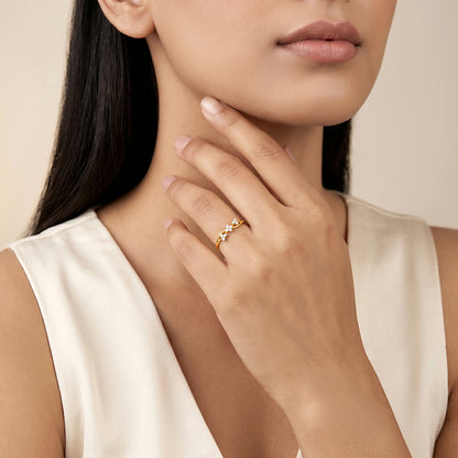 Golden Bougainvillea Ring (Size 12)