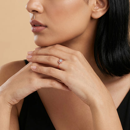 Rose Gold Mystical Rose Ring (Size 12)