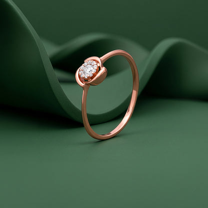 Rose Gold Mystical Rose Ring (Size 12)