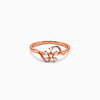 Rose Gold Melting Floral Ring (Size 12)