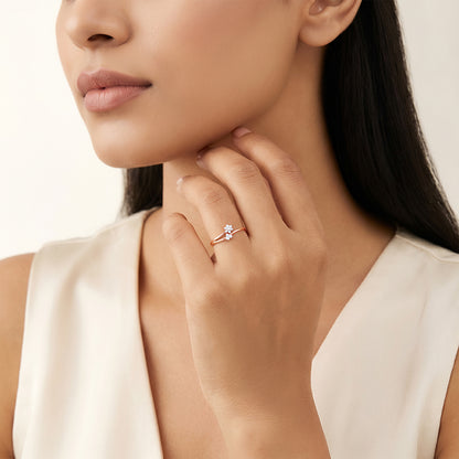 Rose Gold Pretty Tulip Ring (Size 12)