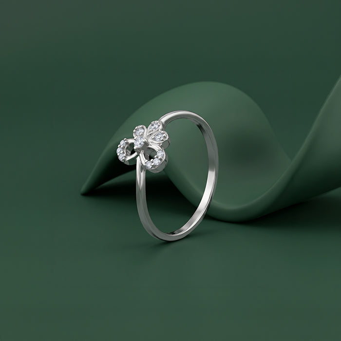 Silver Celeste Flower Ring (Size 12)